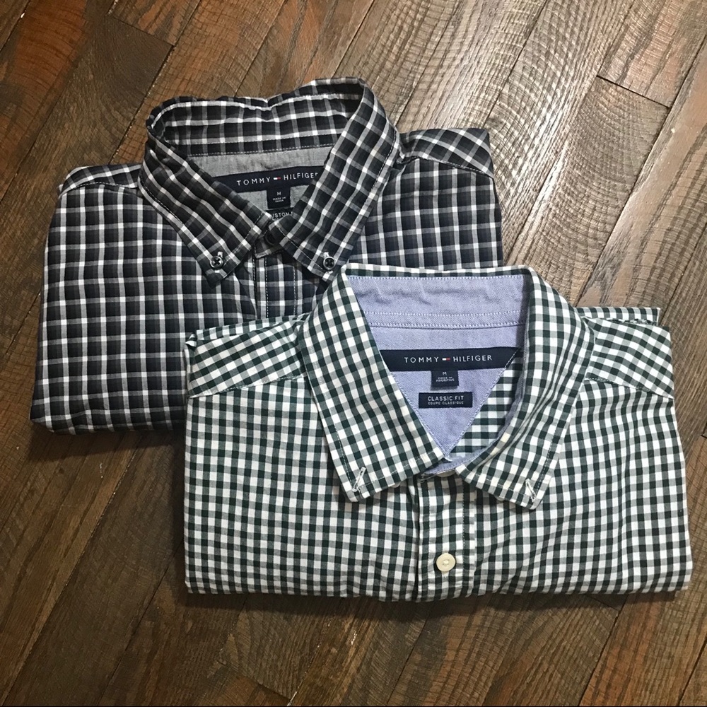 Tommy Hilfiger Men Lot of 2 Checker Gingham Medium